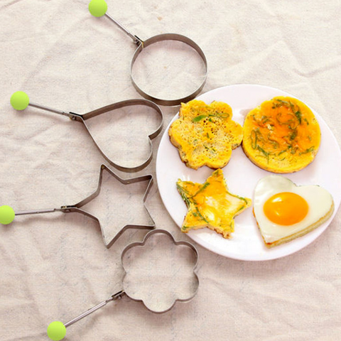 Fried Egg Mold Ring 4pcs Pancake Shapes