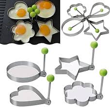 Fried Egg Mold Ring 4pcs Pancake Shapes